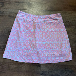Women's Lulu B Skort Size M Pink White Pattern